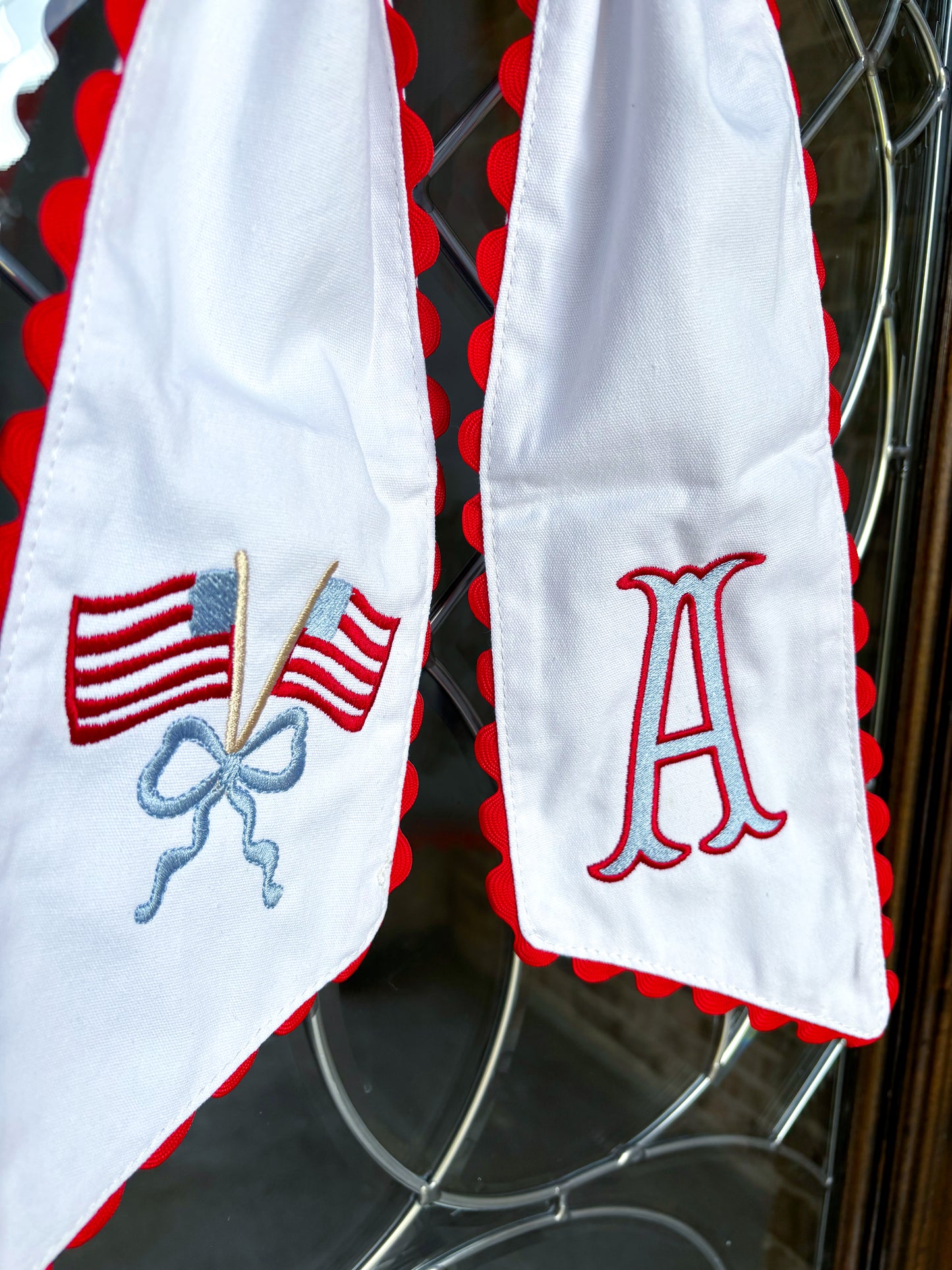 American Flag Wreath Sash