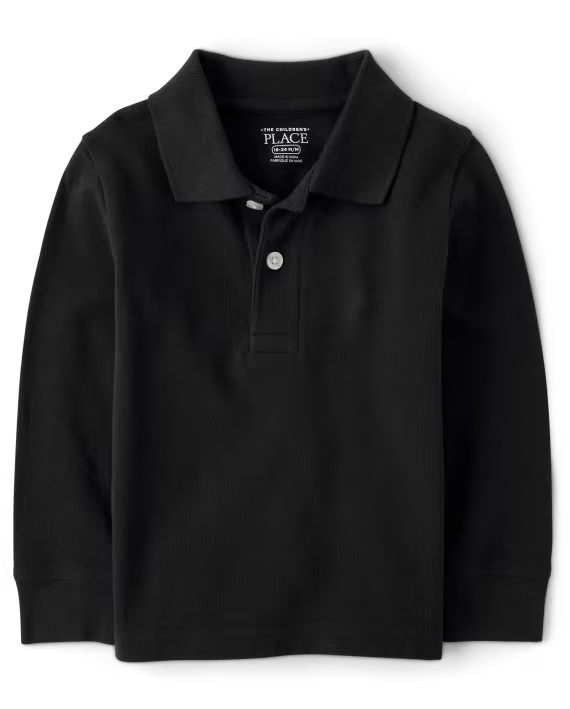Toddler Boys Long Sleeve Polo
