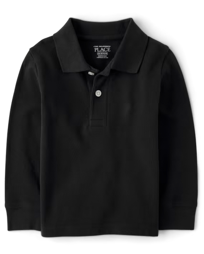 Toddler Boys Long Sleeve Polo