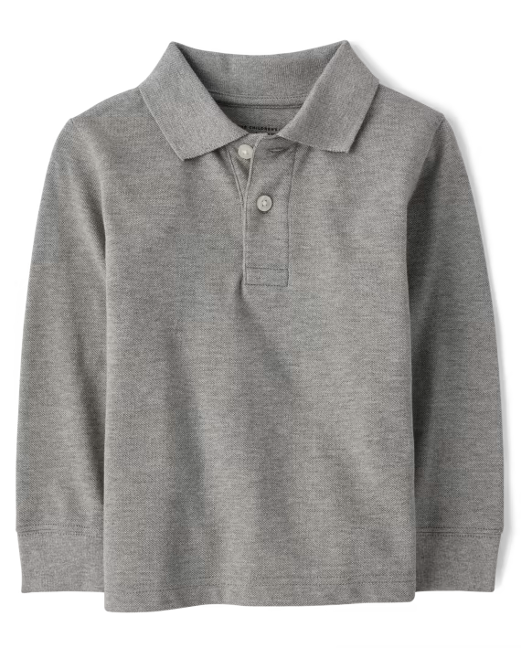 Toddler Boys Long Sleeve Polo