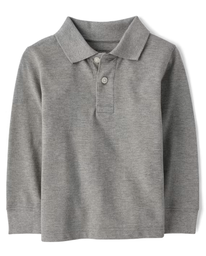 Toddler Boys Long Sleeve Polo