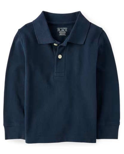 Toddler Boys Long Sleeve Polo