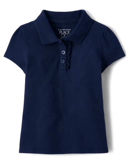Toddler Girls Ruffle Polo