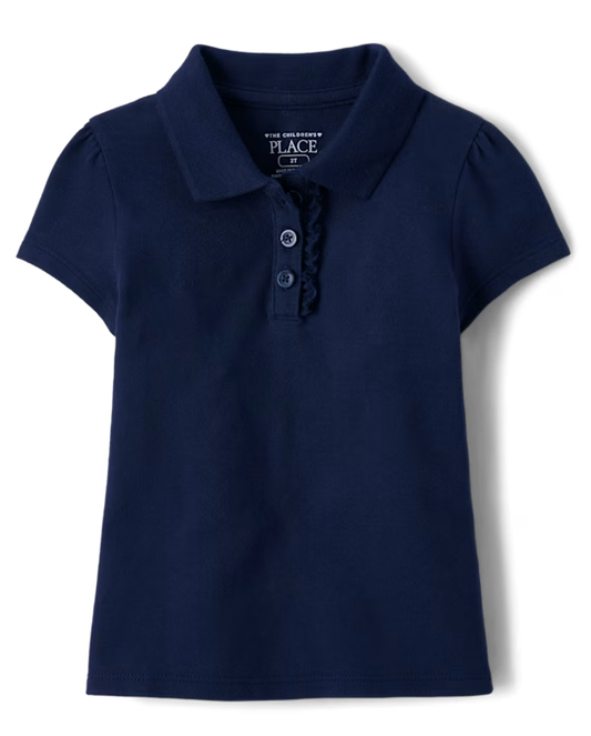 Toddler Girls Ruffle Polo