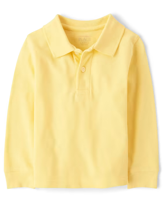 Toddler Boys Long Sleeve Polo