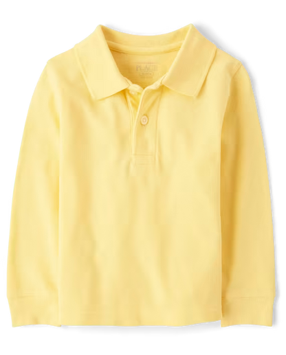 Toddler Boys Long Sleeve Polo