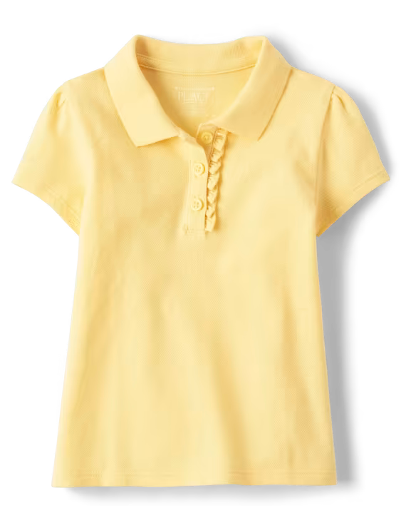 Toddler Girls Ruffle Polo