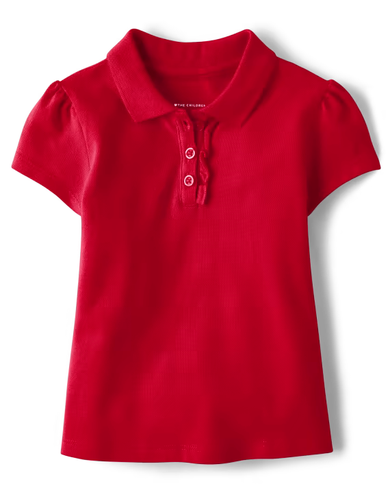 Toddler Girls Ruffle Polo
