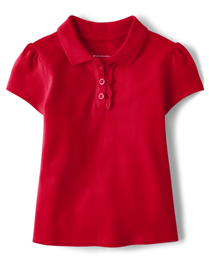 Toddler Girls Ruffle Polo