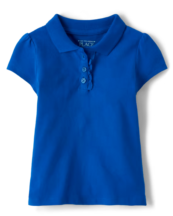 Toddler Girls Ruffle Polo