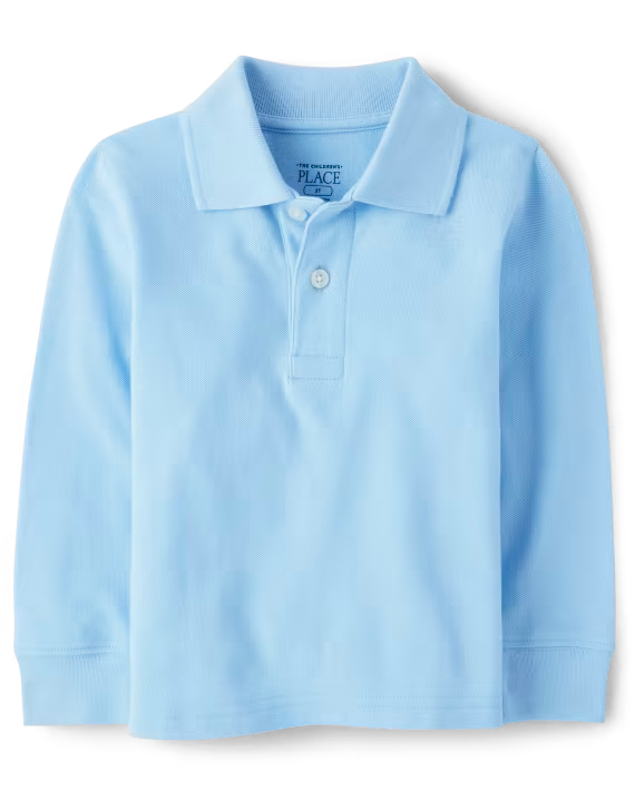 Toddler Boys Long Sleeve Polo