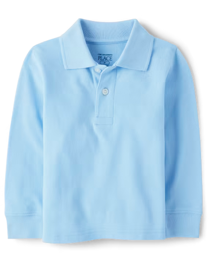 Toddler Boys Long Sleeve Polo