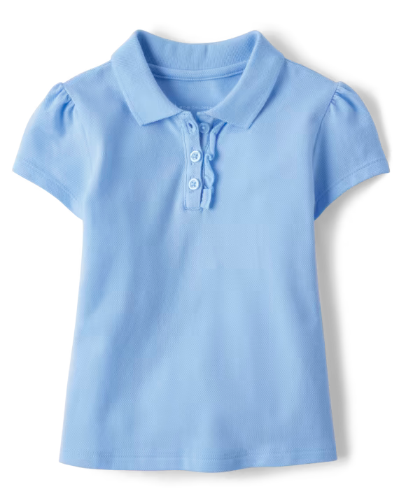 Toddler Girls Ruffle Polo