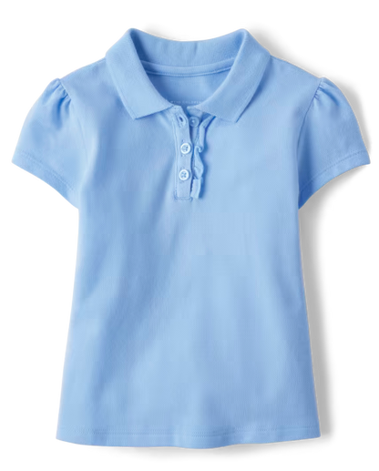 Toddler Girls Ruffle Polo