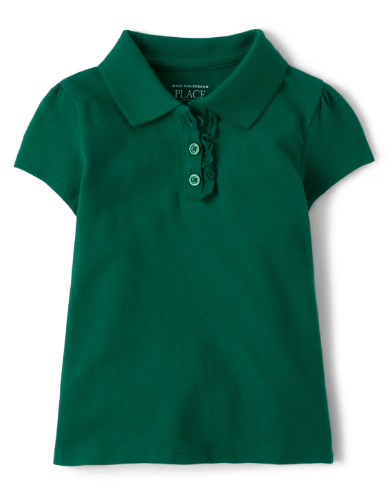 Toddler Girls Ruffle Polo