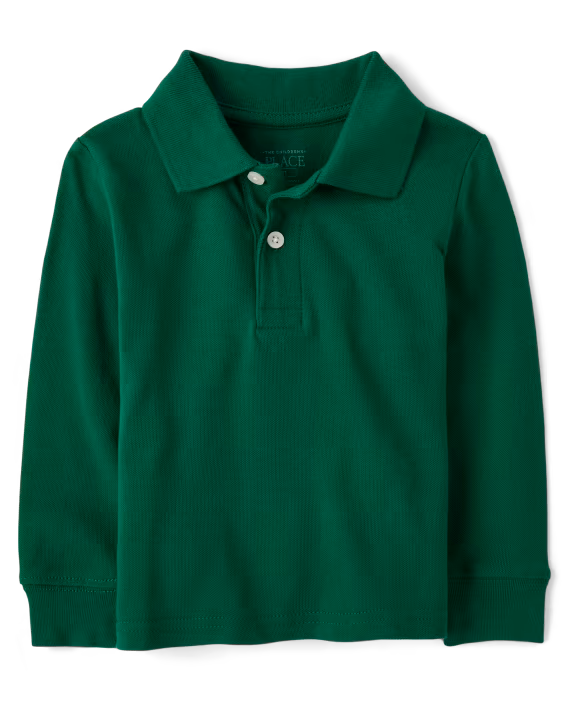 Toddler Boys Long Sleeve Polo