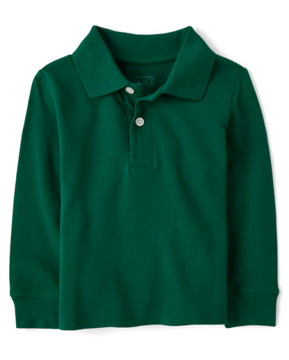 Toddler Boys Long Sleeve Polo