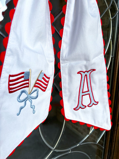 American Flag Wreath Sash