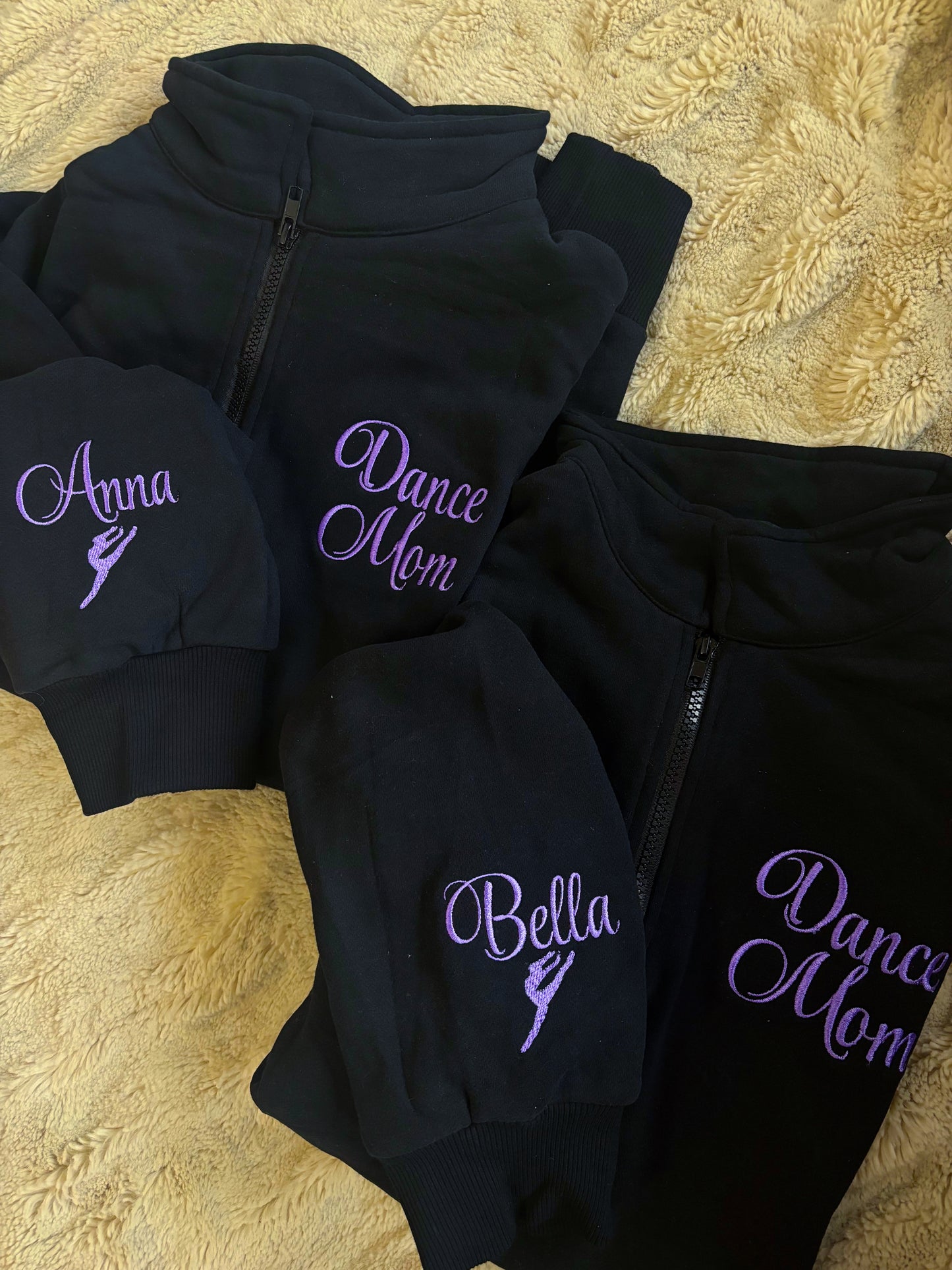 Oversized Dance Moms Quarter Zip Fleece Sweatshirt