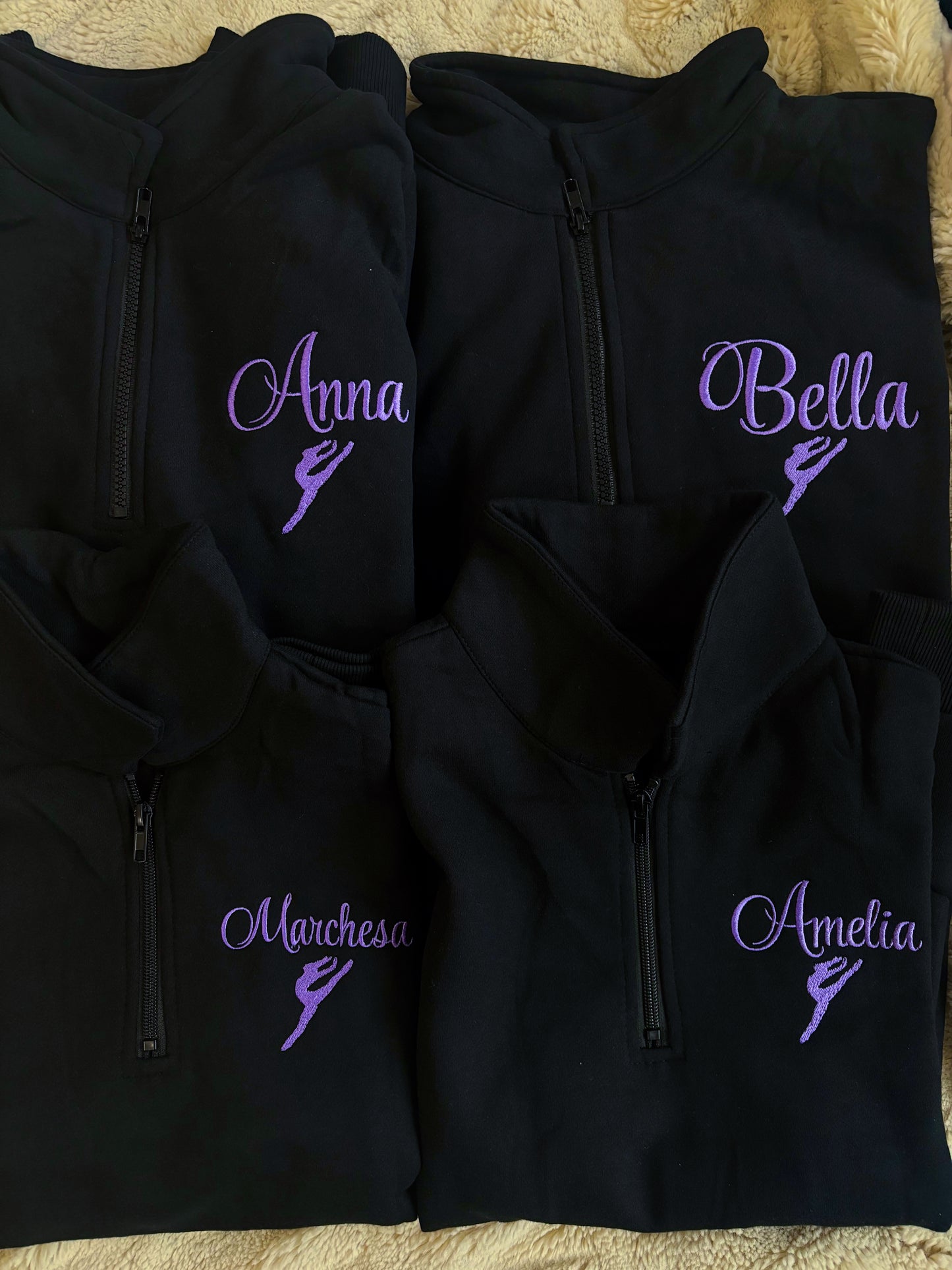 Dancer Quarter Zip Fleece Sweatshirt