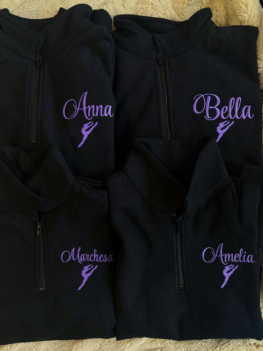 Dancer Quarter Zip Fleece Sweatshirt