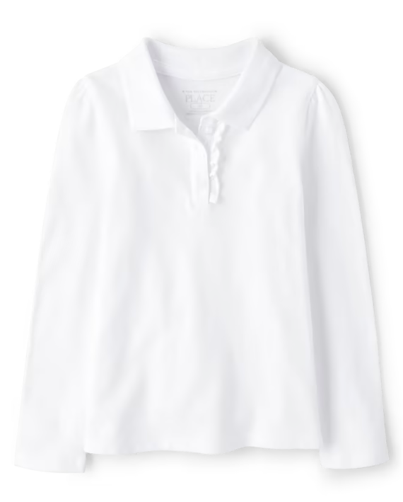 Toddler Girls Ruffle Polo Long Sleeve