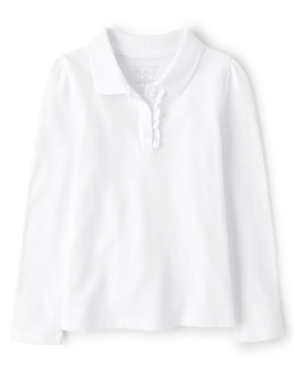Toddler Girls Ruffle Polo Long Sleeve